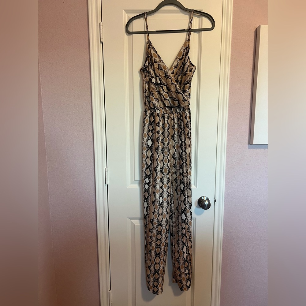 Snakeskin printed jumpsuit